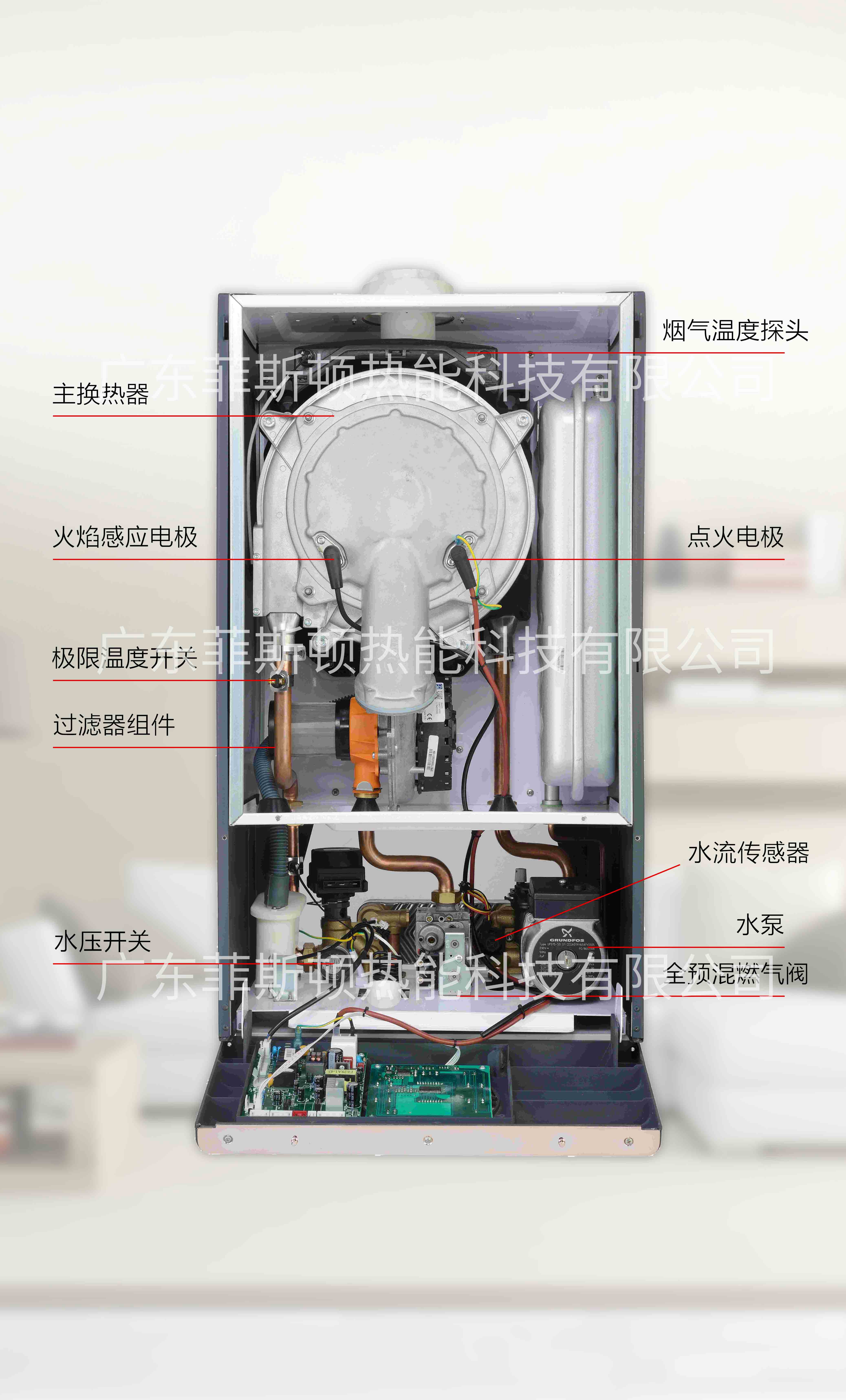 菲思盾銘世A9燃氣壁掛爐結構